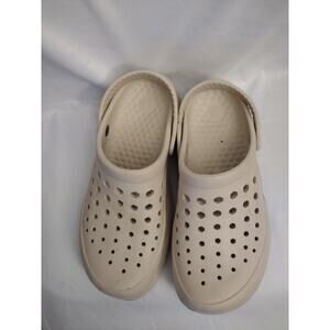 Joybees Adult Active Clog - Women's Size 11M / Men's Size 9M - Beige Rubber